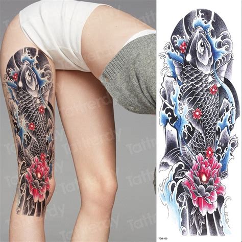 Arm Sleeve Temporary Tattoos Large Thigh Sexy Body Stickers Bikini Girl Tattoo Waterproof Leg