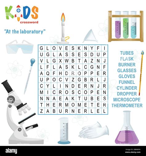 menú Meloso Puñado sopa de letras de instrumentos de laboratorio