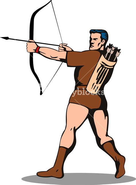 Archer Shooting Arrow Royalty-Free Stock Image - Storyblocks