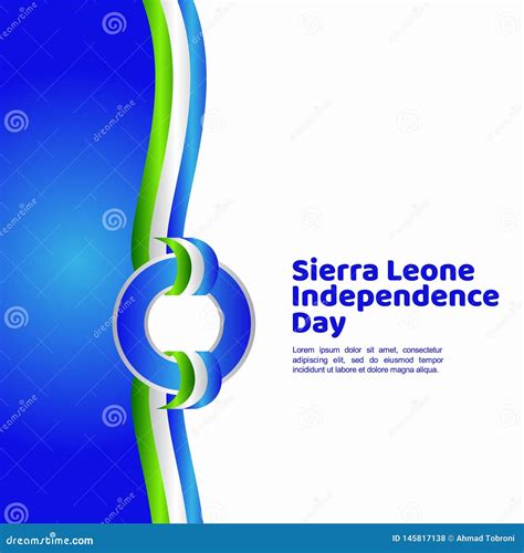 Sierra Leone Independence Day Vector Template Design Illustration Stock