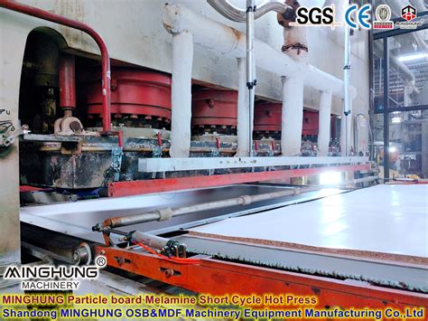 Mdf Chipboard Line Manufacturer Hot Press Machine Short Cycle Press With Laminated Melamine
