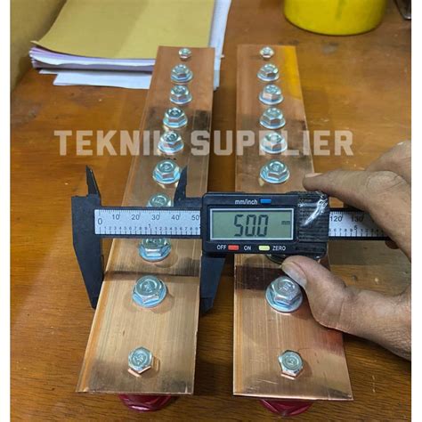 jual busbar tembaga mm  mm  mm baut komplit tinggal pakai