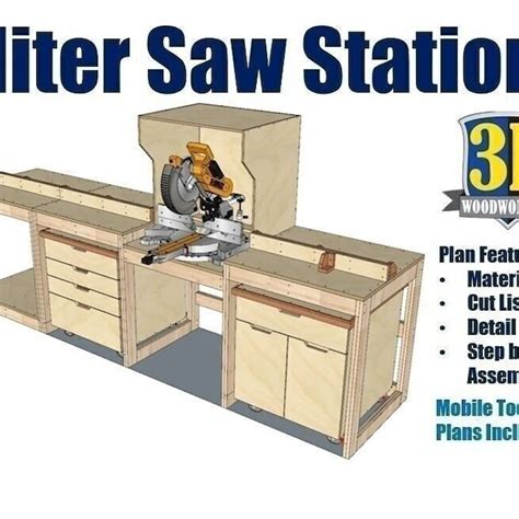 Miter Saw Station Plans Etsy