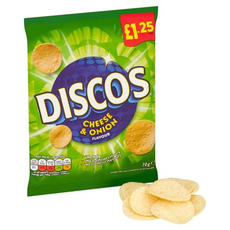 Discos Cheese And Onion Crisps 70g £125 Pmp Bestway