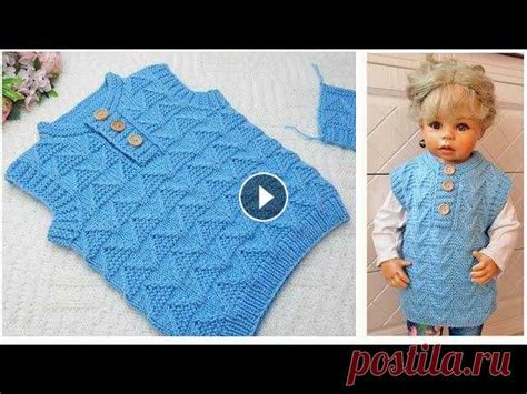 Детская жилетка спицами Мастер класс Детская жилетка/безрукавка спиц ...