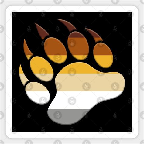 Bear Paw Gay Bear Pride Flag Bear Paw Sticker Teepublic