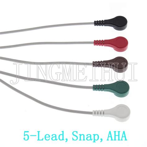 12pin ECG EKG 3 5 Leads One Piece Cable And Electrode Leadwire For