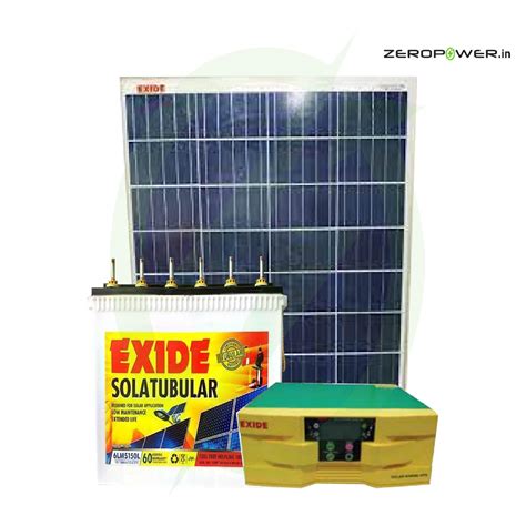 160 Wp Exide ECO Solar Home System With 900 VA Exide Inverter 150 Ah