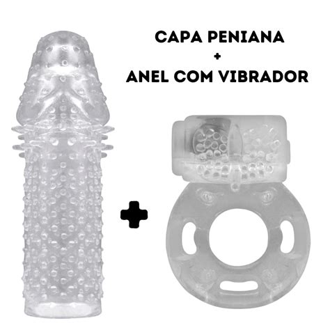 KIT Anel Peniano Vibrador Capa De Silicone Peniana SEX SHOP Shopee Brasil