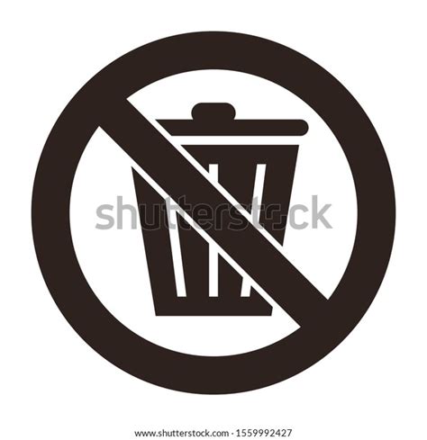 No Trash Can Sign Dont Throw Vector De Stock Libre De Regal As