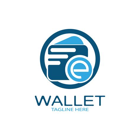 e wallet logo design illustration icon with a simple modern concept