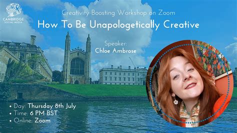 Creativity Boosting Workshop How To Be Unapologetically Creative With