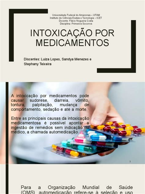 Intoxicação Medicamentosa O Que É - Sintomas e Causas de Intoxicação Medicamentosa | PDF