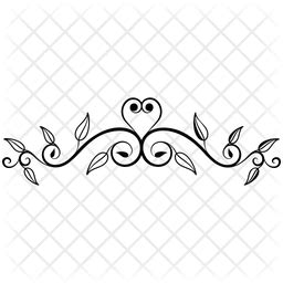 Calligraphy Border Design PNG