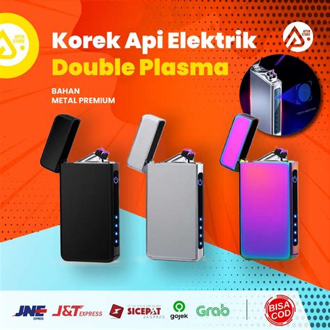 Jual APEN Korek Api Unik Elektrik MEWAH PREMIUM Bahan METAL Double