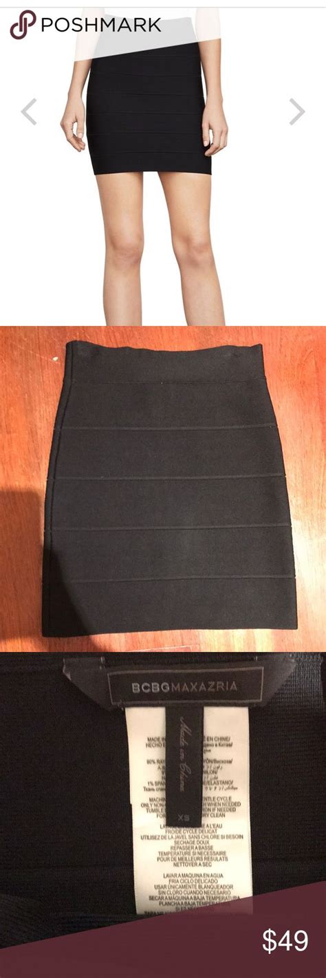 BCBG Max Azria Black Bandage Skirt