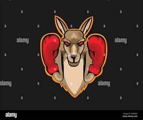 Kangaroo Boxing Mascot Illustration On White Background National