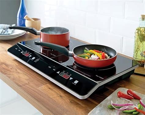 Quest Digital Double Induction Hob Hot Plate Temperature Settings From C