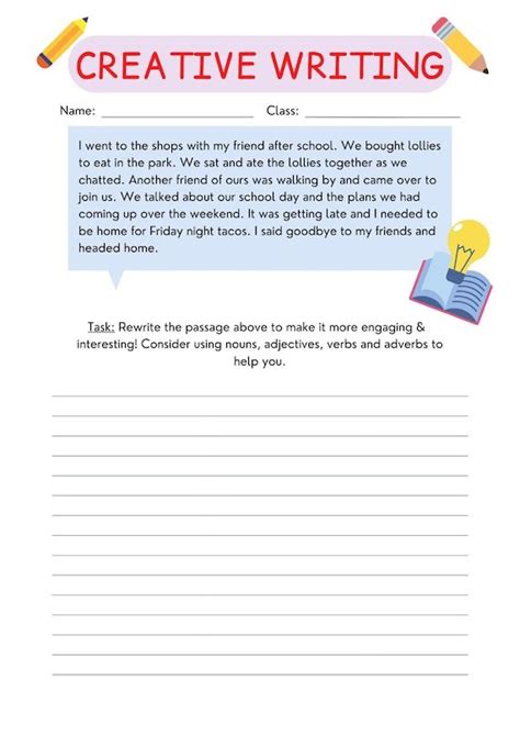 creative writing paper  pencils  book image creative writing