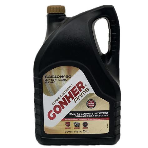 Gonher Aceite Motor 10W30 Sintético 1027418 Prime Gasolina 5 L