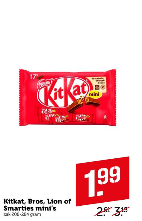 Kitkat Bros Lion Of Smarties Mini S 208 284 Gram Aanbieding Bij Coop