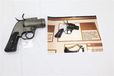 M-8 Flare Pistol, carried by WWII Bomber crews, labeled US Property ...