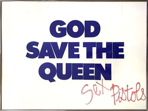 Sex Pistols Extremely Rare A M Records Uk God Save The Queen Promotional Poster Framed