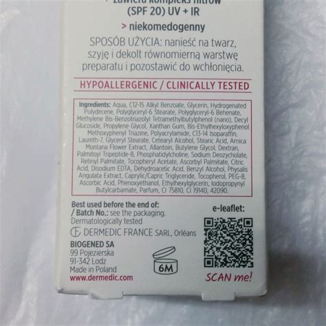 Dermedic Redness Calm Rosacea Prone Skin Cream Spf 20, Beauty ...