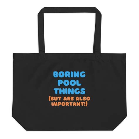 Boring Pool Things Bluey Inspired Large Organic Tote Bag Etsy