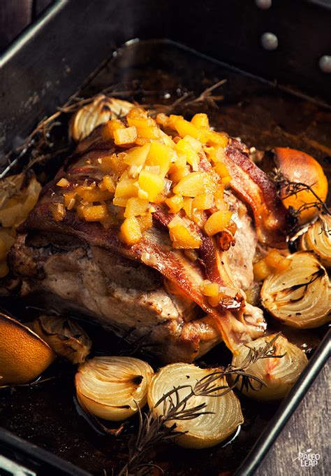 Roasted Pork Loin With Pear Sauce | Paleo Leap