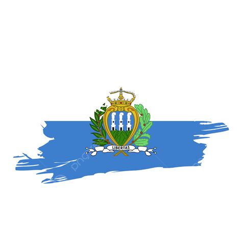 San Marino Flag Brush Stroke Clipart San Marino Flag Brush San Marino