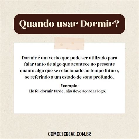 Dormi Ou Dorme - Dormir ou dormi: Como conjugar? – Como Escrever