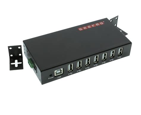 7 Port Rugged Usb 20 Metal Din Rail Mount Hub