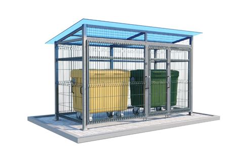 Контейнерная площадка «КП23» закрытого типа из 3D панелей - Компания ...