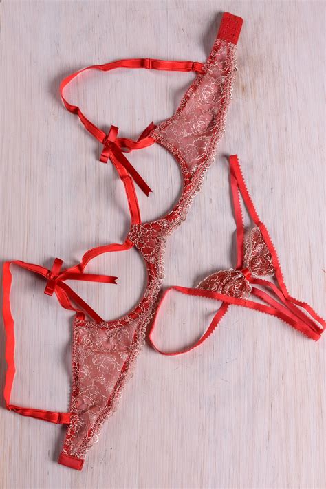 Crotchless Lace Lingerie Set Extreme Sexy Lingerie Fetish Wear Etsy