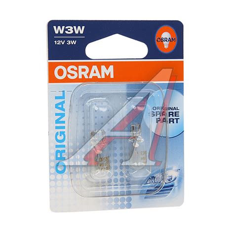 Лампа 12V W3W W2.1x9.5d бесцокольная блистер (2шт.) OSRAM - 2821-02B ...