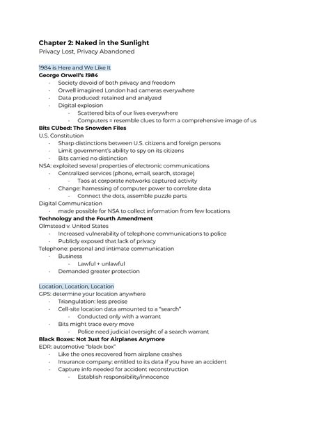 Chapter 2 Naked In The Sunlight Chapter 2 Naked In The Sunlight Privacy Lost Privacy