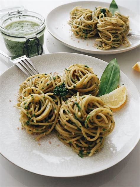 Spaghetti Mit B Rlauchpesto The Veganitos