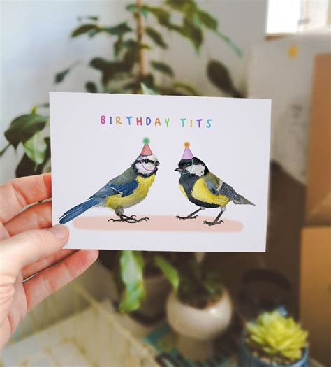 Birthday Tits Card Funny Birthday Cards Cards For Him Cards Etsy Canada
