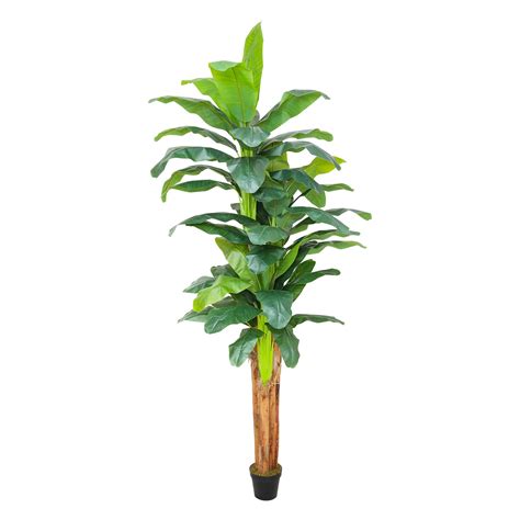 Hobyhoon Extra Tall 8.5ft Banana Leaf Tree - Artificial Indoor Outdoor Plant Décor - UV ...