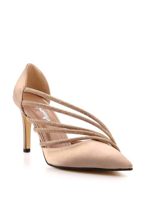 Bambi Nude Saten Kadın Abiye Ayakkabı K Fiyatı Yorumları Trendyol