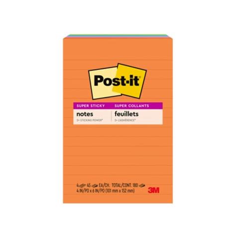 Post It Rio De Janeiro Collection Lined Super Sticky Notes Pack