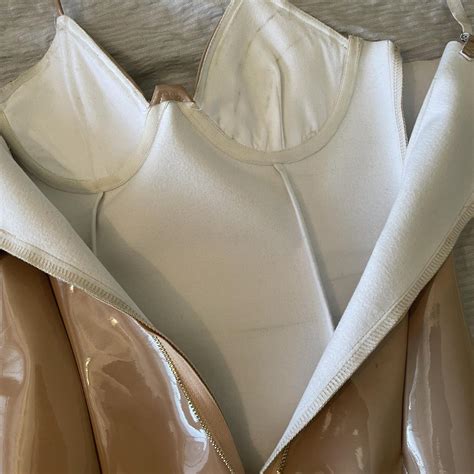 Oh Polly PVC Nude Dress Size Perfect Condition Depop