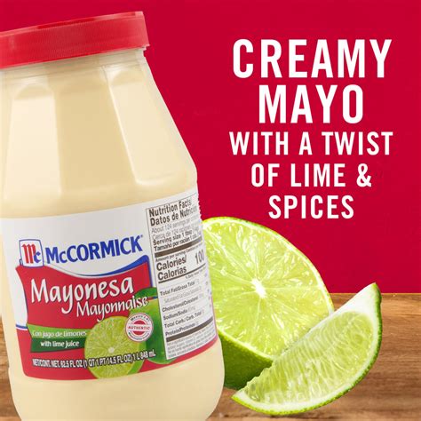 Mccormick Mayonesa Mayonnaise With Lime Juice 625 Oz Shop