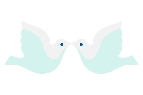 Two White Doves Icon Wedding Love Birds Graphic By Microvectorone