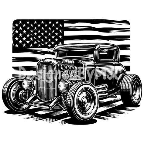 Hot Rod SVG Bundle PNG Files Vintage Car SVG Muscle Car Silhouette Retro Car Svg Hot Rod