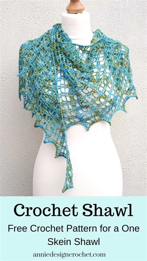 One Skein Shawl Crochet Pattern Flora Annie Design Crochet One