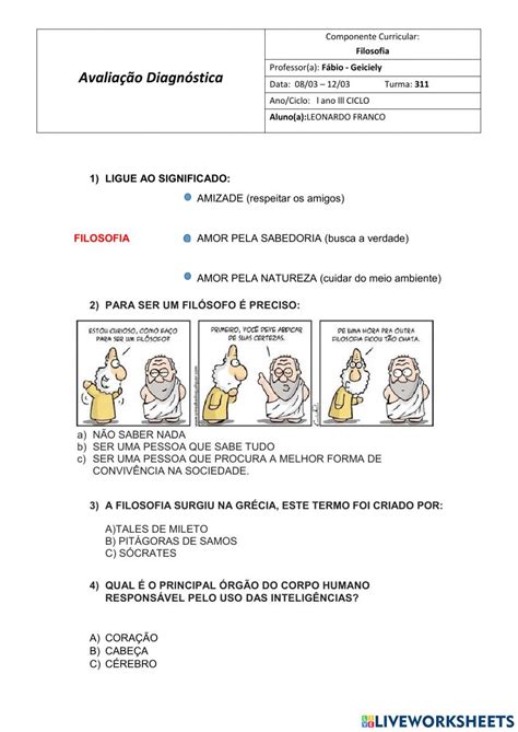 Texto De Filosofia Com Atividades