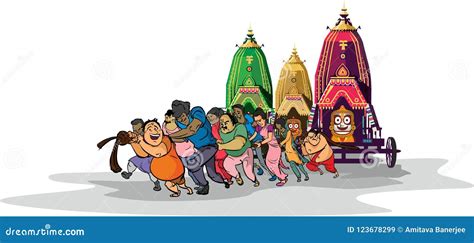 Happy Rath Yatra Festival In India Stock Illustration Cartoondealer