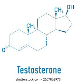 Testosterone Male Sex Hormone Androgen Molecule Stock Vector Royalty Free